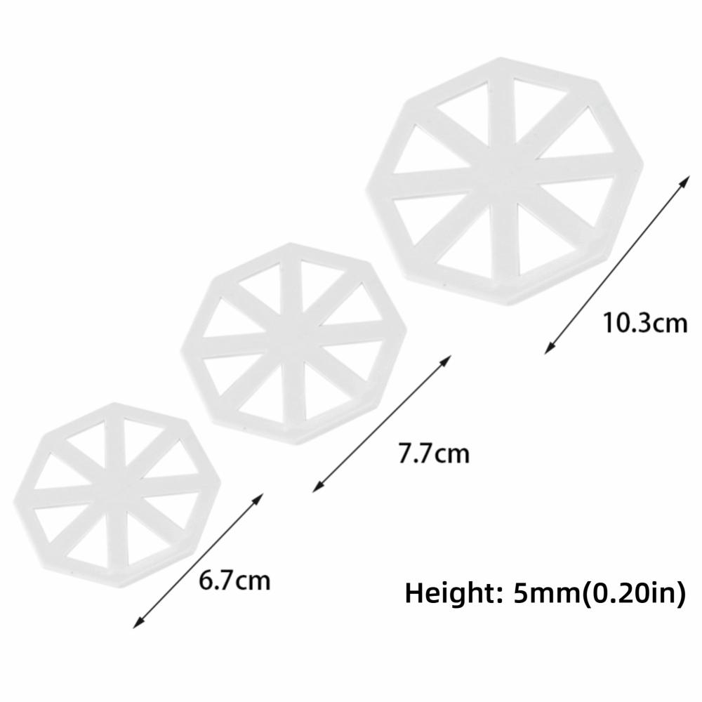 3pcs PP Cookie Mold Triangle Flag Shape Cake Decorating Mold Flag Cutting Mold Cake Toppers