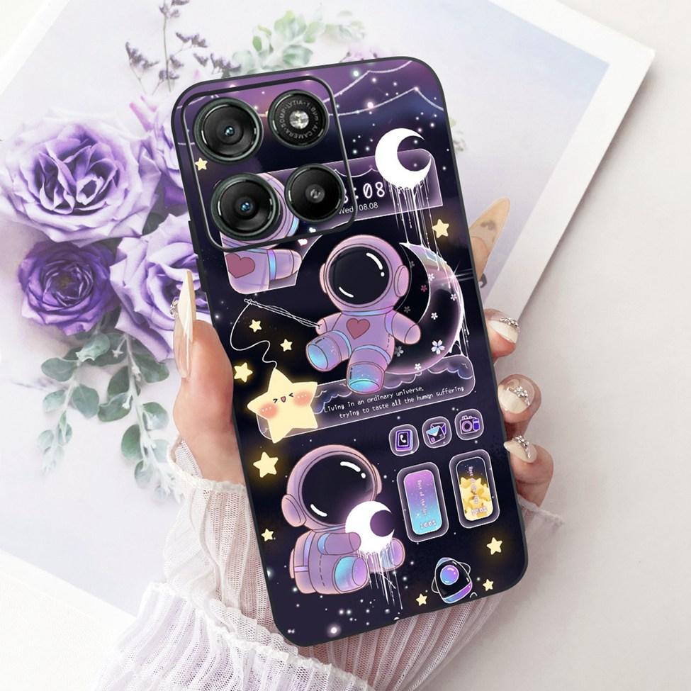 Black Case For Motorola Moto G77 Cover XT2621-4 Fashion Butterfly Cute Luxury Painted Silicone Casing For Moto G77 Motorola G77