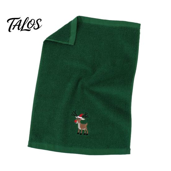 Decorative Winter Bathroom Linens Christmas Cotton Hand Towel, Soft Absorbent Washcloth, Festive Cartoon Embroidery, Durable Everyday Washcloths Solid