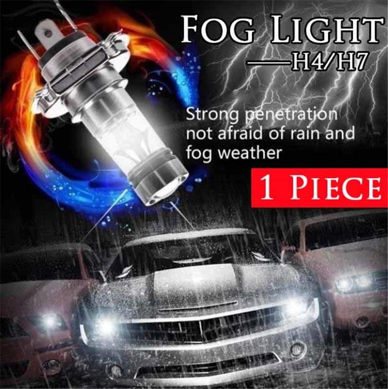 1 шт. светодиодная противотуманная фара H4 H7 100 Вт противотуманная фара мощная автомобильная лампа
