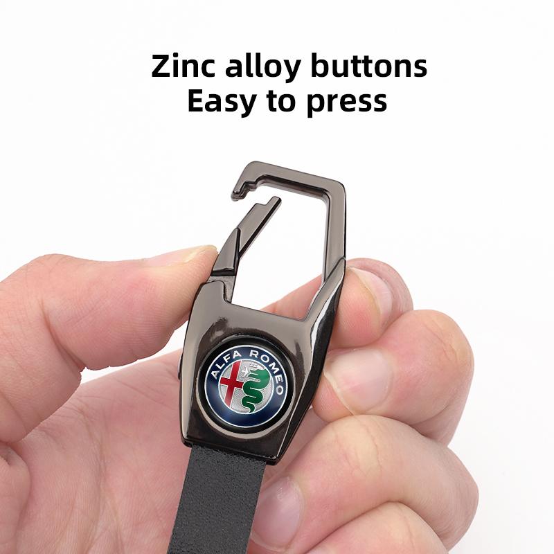 KYMI3 Zinc Alloy Car Key Chain Boutique Keychain Keyring Pendant Car Interior For Alfa Romeo 4C 159 166 Spider Giulia 156 147 8C GT
