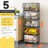 Large Capacity Storage Rack with Wheels Portable Snack Rack 2024 Bookshelf  Home Supplies