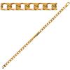 [G3456] - Gold Plated Curb Chain 'Identity' - 18 Cm 4 Mm