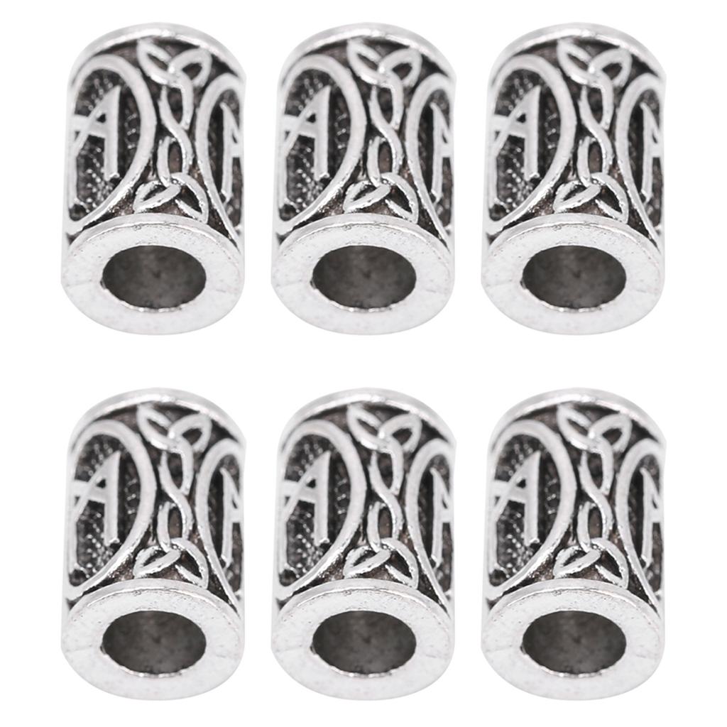 24 шт., бусины для волос викингов, винтажные бусины для дредов, мужские трубки для бороды, украшения для волос