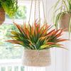 5 pcsOutdoor Fake Plants UV Resistant Artificial Tropical Plants Spider Ivy Fake Grass for Home Window Garden Office Patio Hanging Planter