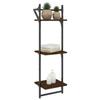 VidaXL 3-Tier Wall Shelves with Bars 2 Pcs Brown Oak 836262