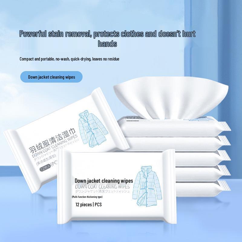Влажные салфетки для удаления пятен с пуховика для осени и зимы - Безводная чистка