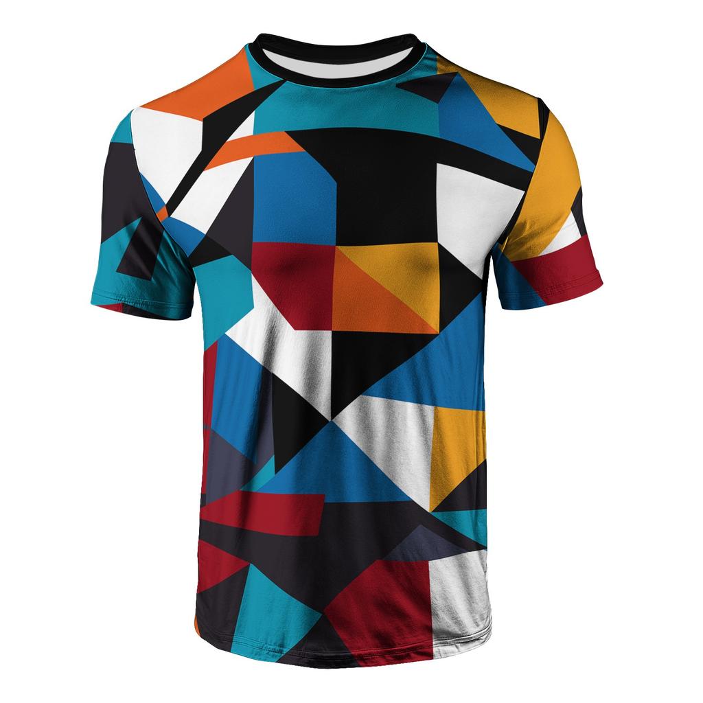 Инновационная мужская футболка с 3D-полосками и геометрией, летняя уличная футболка с коротким рукавом, хипстерские повседневные топы в стиле Харадзюку