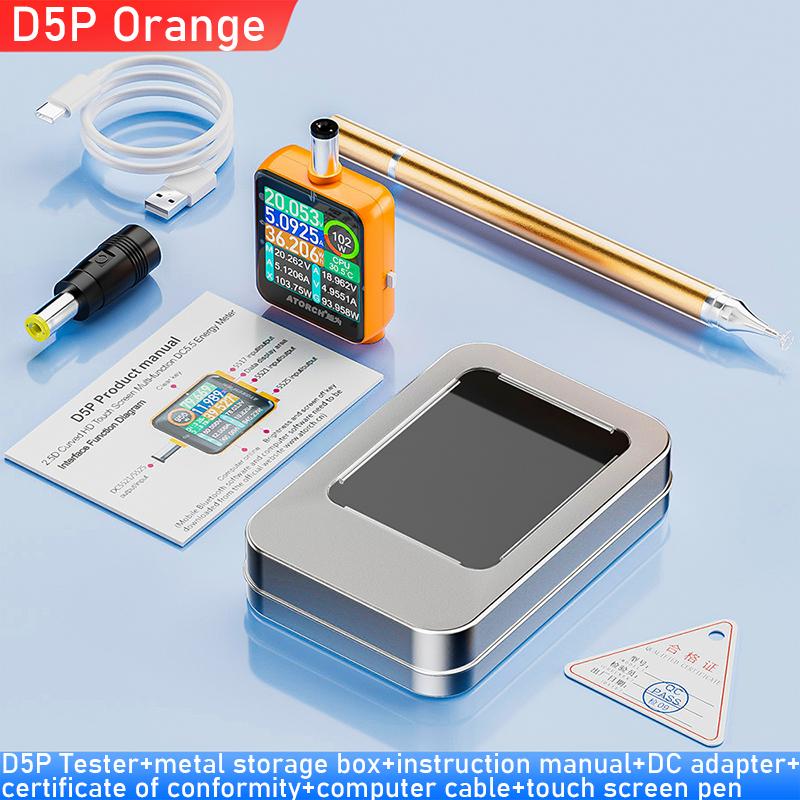 ATORCH D5P Touch Screen 5.5 Tester 4.5-80V 12A Digital Voltmeter Ammeter Wattmeter Battery Capacity Power Analyzer Monitor