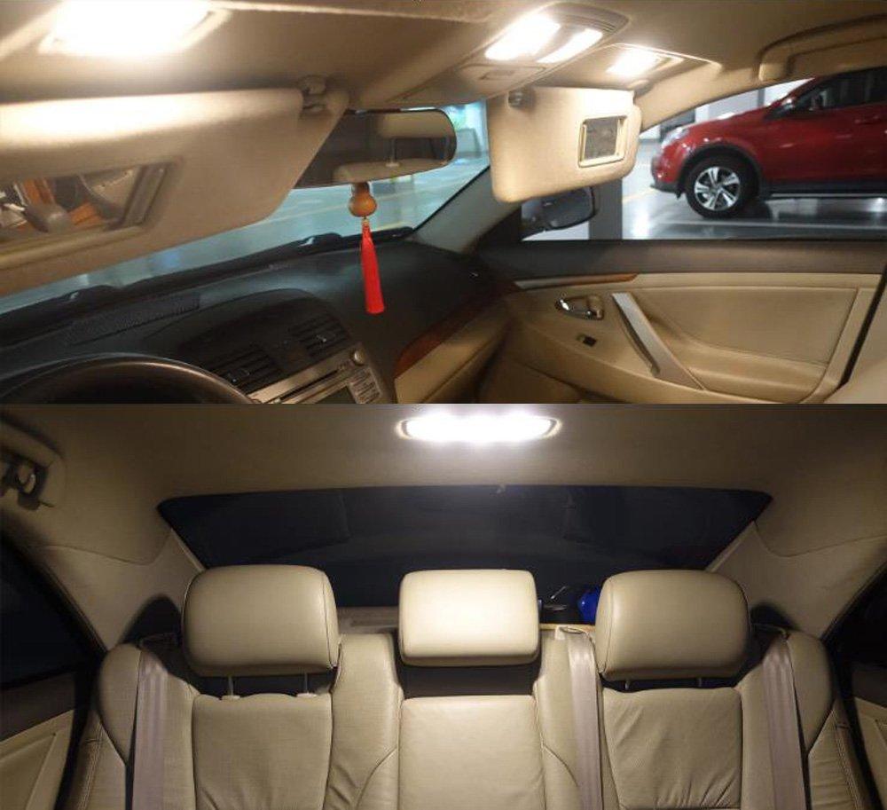 HooMoo Newest T10x31mm LED Car Lamp White White 24 Row Room Lamp 6500K Compatible with 12-24V Set of 2