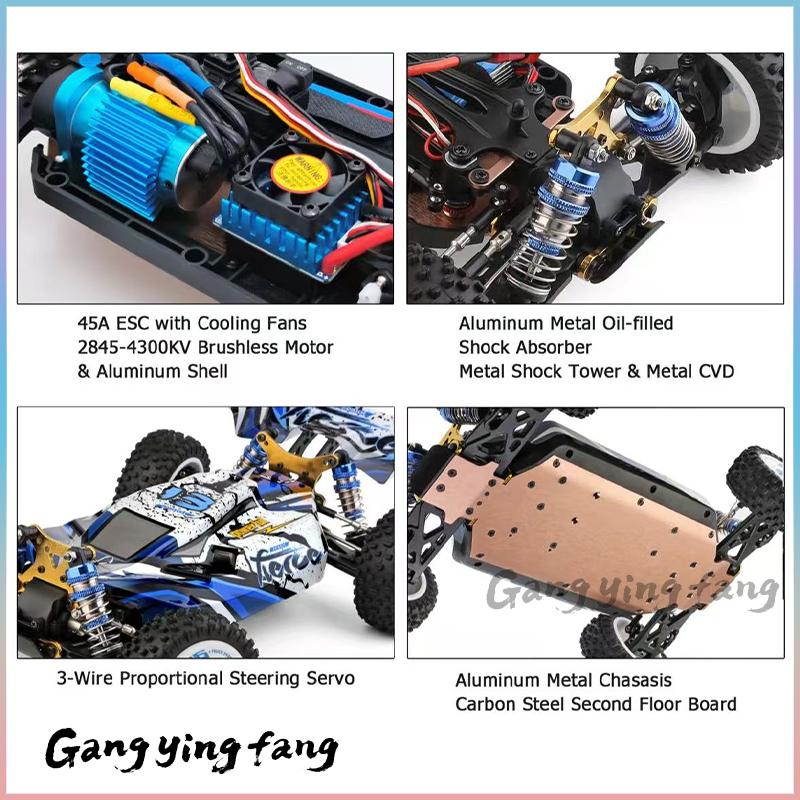 1/12 124017 Wltoys -V8 2.4G Гоночные RC Машинки 4WD Бесколлекторный Двигатель 75 км/ч Высокоскоростные Пульт Дистанционного Управления Внедорожные Дрифт Игрушки Для Взрослых