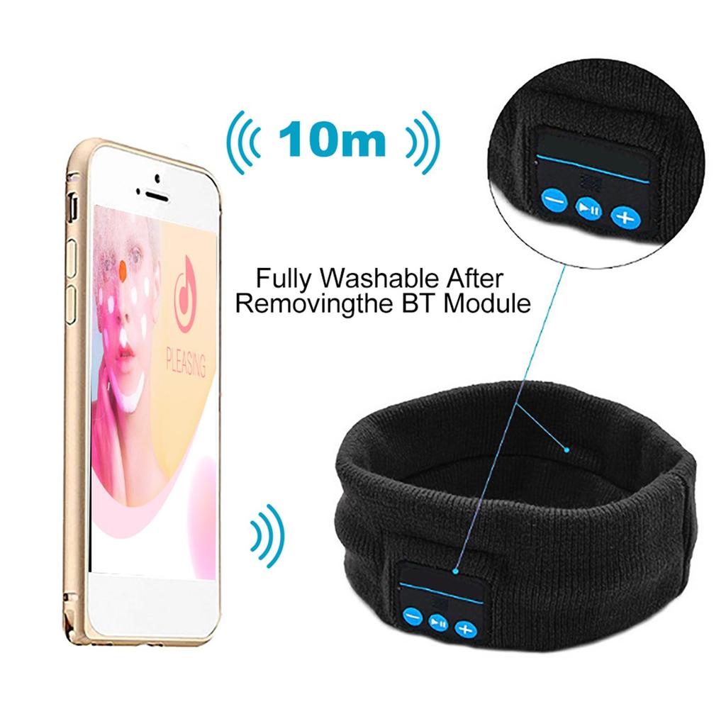 Наушники для сна BT с повязкой на голову Беспроводные спортивные музыкальные наушники с громкой связью Наушники для сна со стереодинамиком и микрофонными динамиками