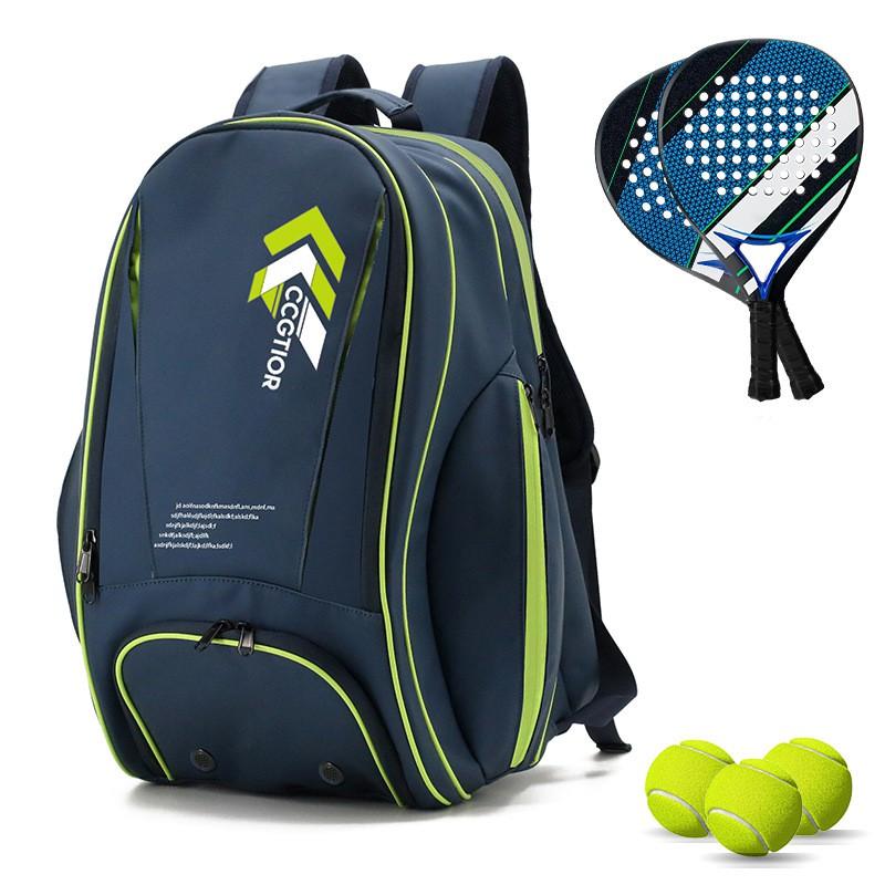 Pickleball Paddle Tennis Badminton Backpack With Separate Shoe Compartment Outdoor Sports