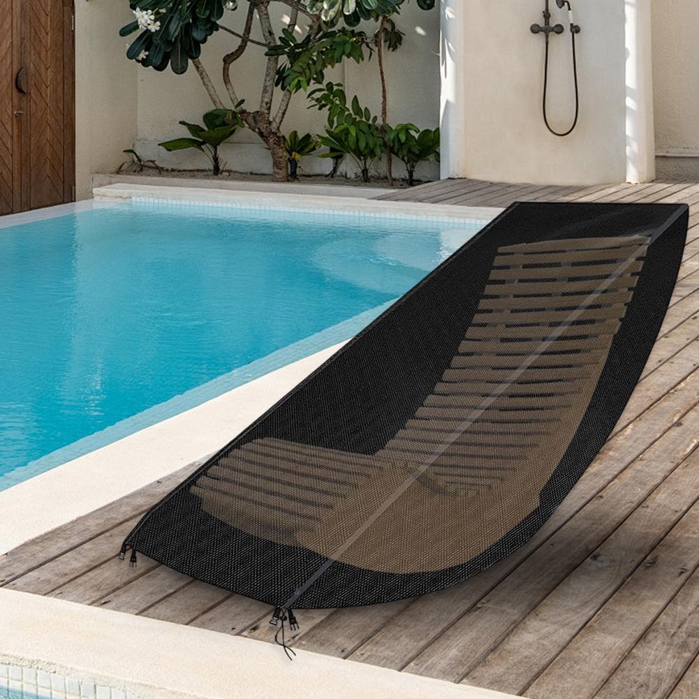 Waterproof Sun Lounger Covers for Outdoor Deck Chairs 210D Oxford Fabric Comprehensive Protection Against Rain and Snow