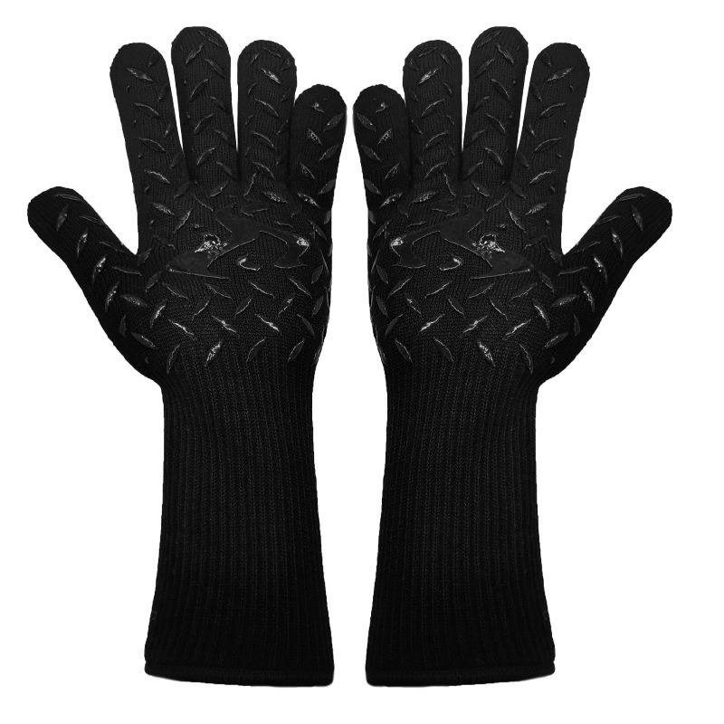Meier High temperature resistance 500 degrees, silicone barbecue oven microwave oven anti-scalding high temperature insulation gloves