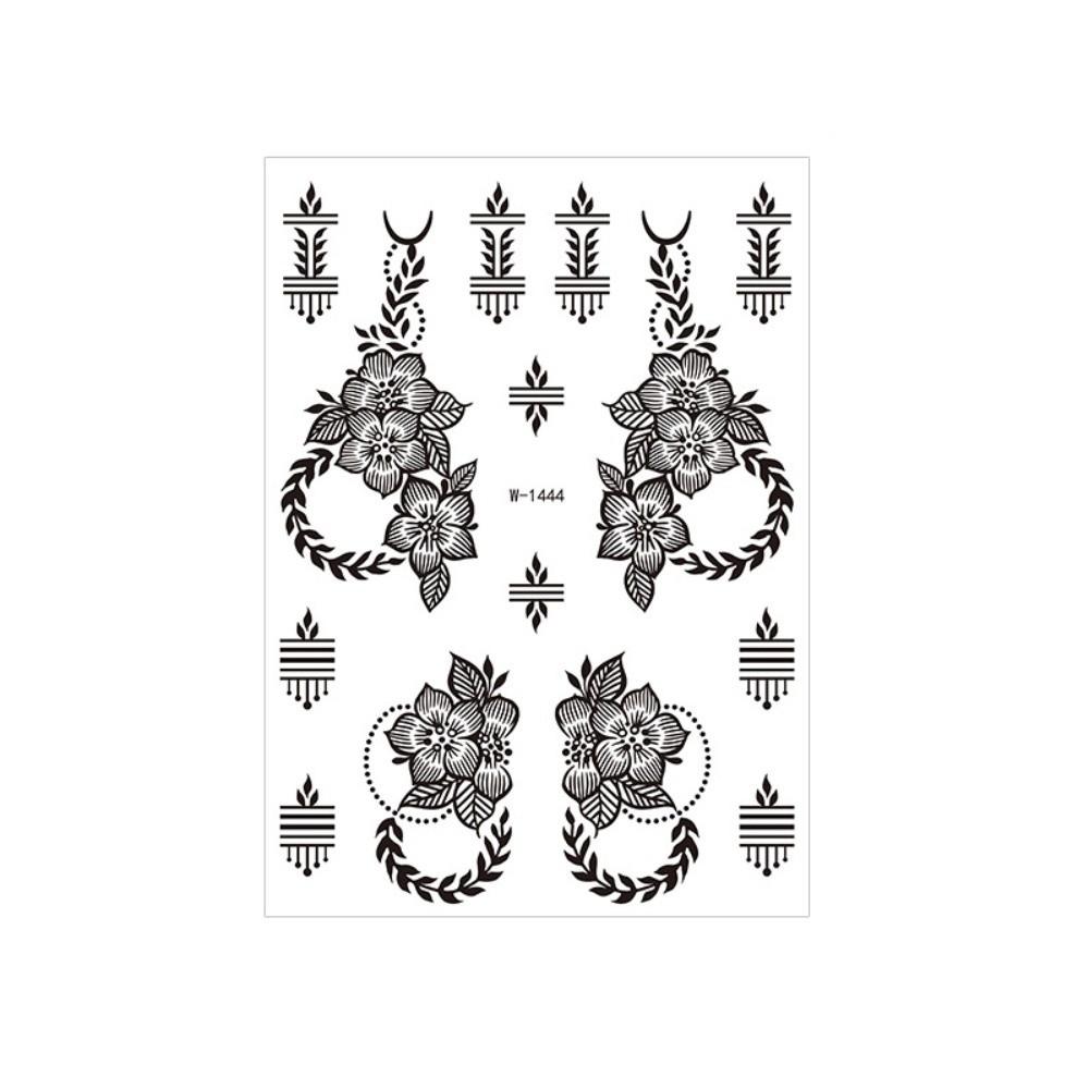 India Mehndi Flower Henna Temporary Tattoo Body Art Sticker Finger Hand Legs Arm