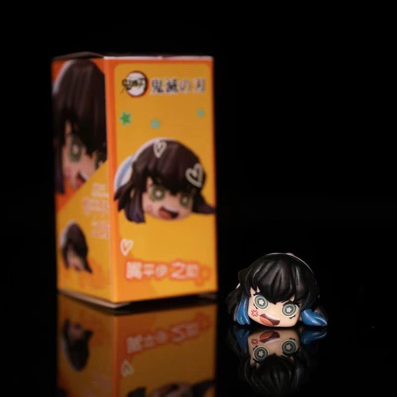 Убийца демонов: Набор из 5 спящих фигурок для торта - Тандзиро, Нэдзуко, Столп Любви, Столп Ветра