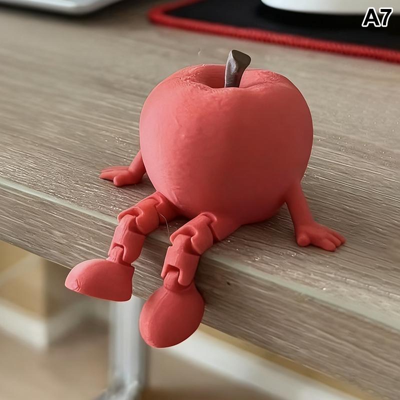 1 шт. 3D-печатные фигурки фруктов и овощей с подвижными суставами, дизайн лимона и банана, украшения для стола, декор для дома