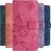 Wallet Case For Apple iPhone 15 14 13 11 12 Pro Max Mini 6 7 8 Plus SE 2020 3D Cute Butterfly Card Slot Protect Phone Cover D01E