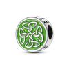Silver Plated Green Series Avocado Pendant Four-leaf Clover Charms Beads Fit Original  Bracelet Women Jewelry
