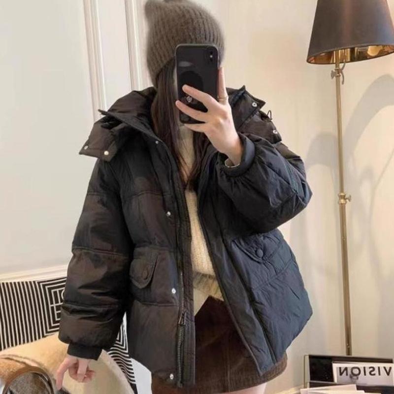 Пуховик женский высокого класса женская короткая осенне-зимняя зимняя одежда большого размера женская куртка на утином пуху