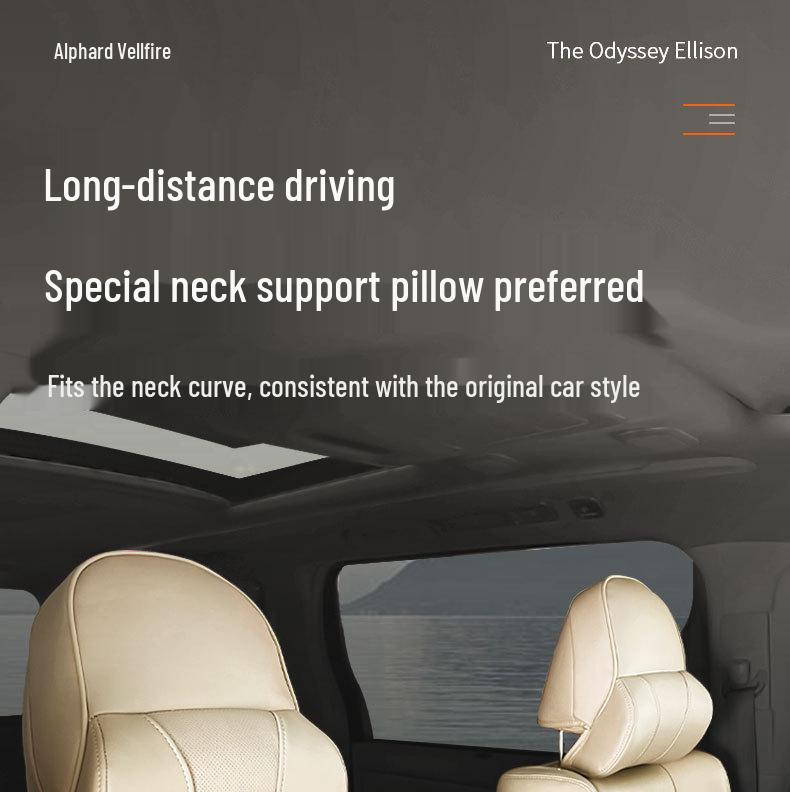 Подушка-подголовник из натуральной кожи для Alphard Vellfire 20-й серии