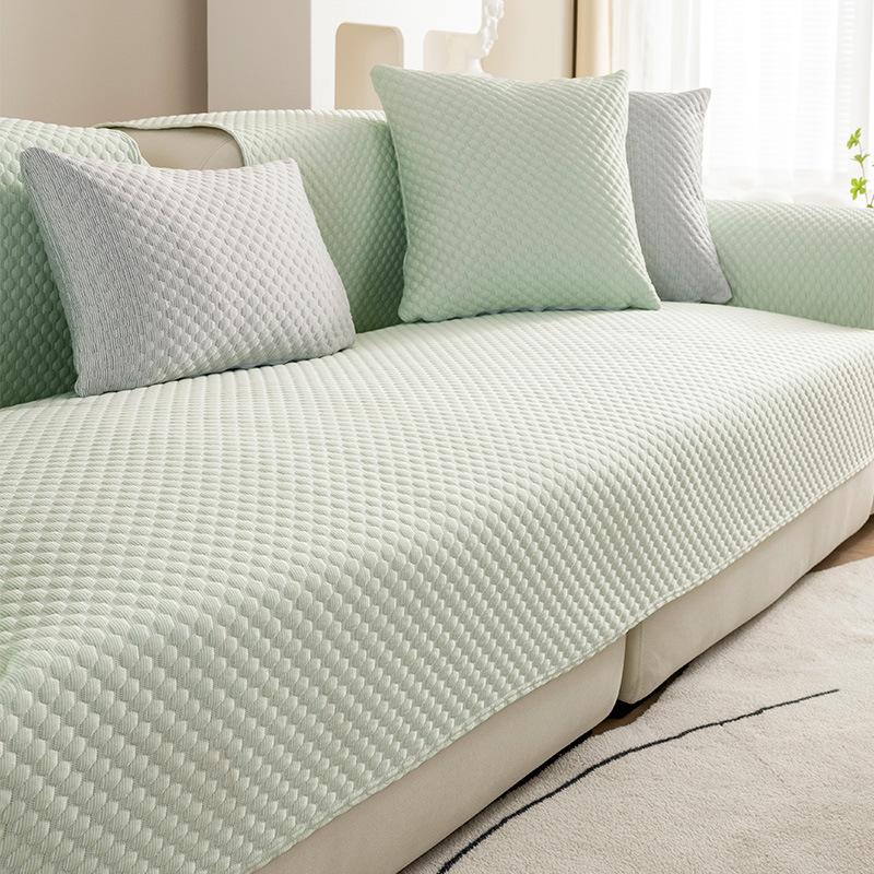 Летний ледяной шелк, крутой горох, черный технологический чехол для дивана, простые современные нескользящие подушки для сидений, чехол для подушки, тканевый коврик