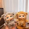 Pendant Decoration Cute Cartoon Leopard Series Big Eyes Vinyl Face Plush Doll Backpack Gifts