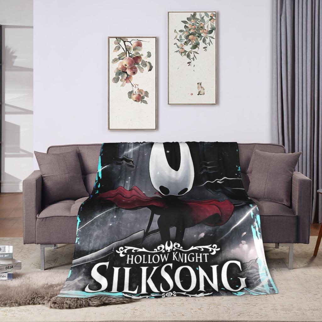 Hollow Knight Silksong Blanket Flannel Autumn/Winter Multi-function Super Warm Throw Blanket for Sofa Couch Plush Thin Quilt