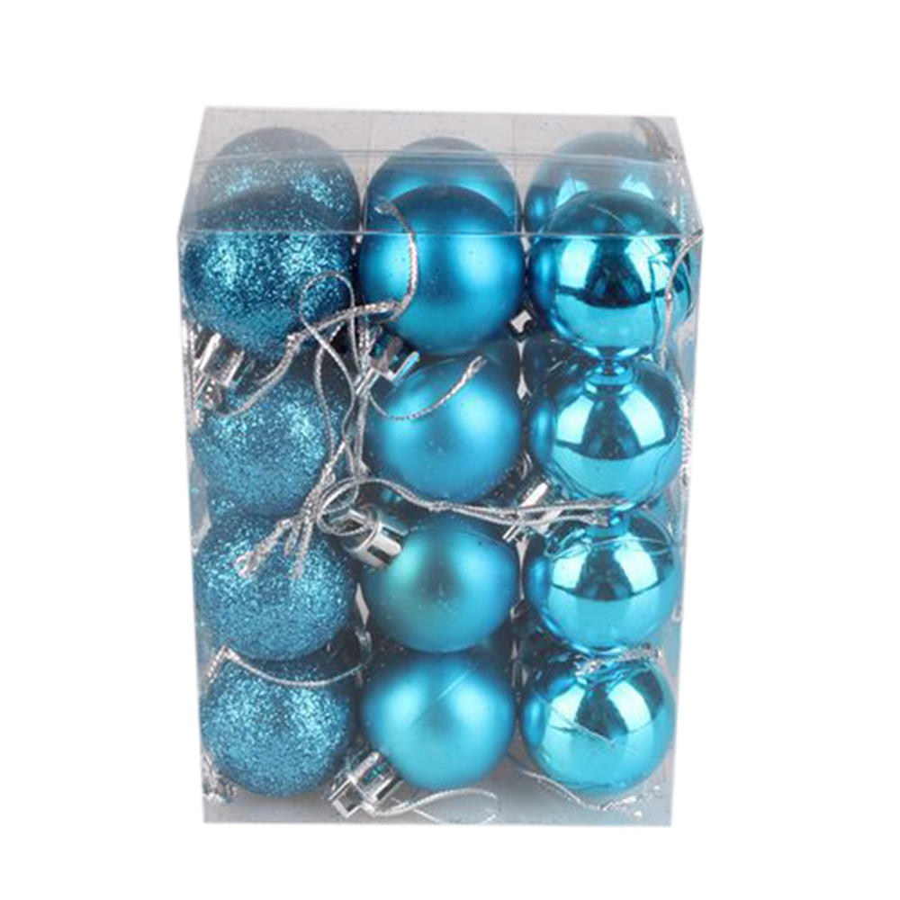 Пластиковые елочные шары 30 мм, assorted colors and finishes, набор в банке для удобного хранения