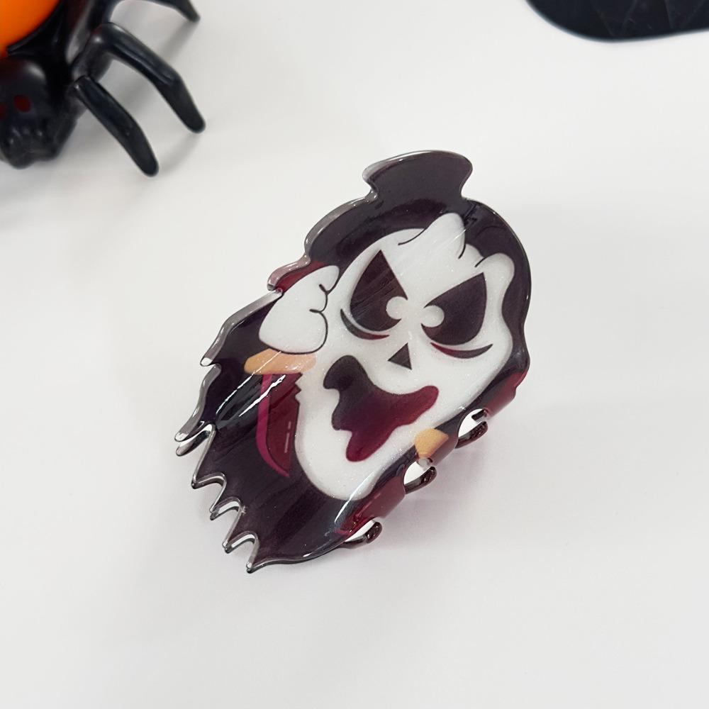 Acrylic Halloween Hair Claw Spider Skeleton Shark Clip Creative Halloween Themed Gripper Women