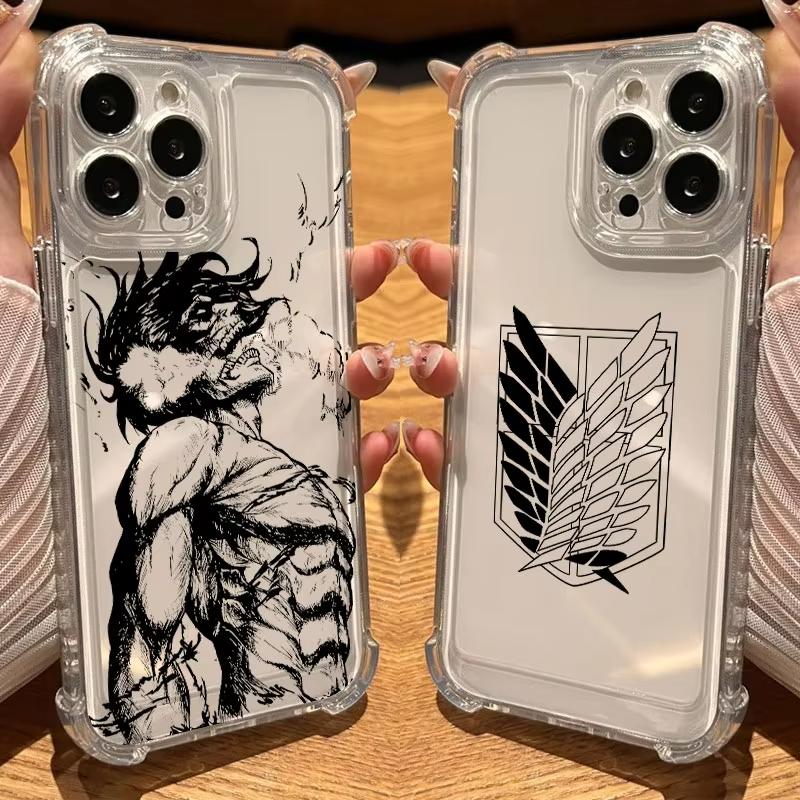 Аниме Атака Титанов Горячий Чехол Для Телефона Для iPhone 17 Air 16 e 15 14 13 12 11 Pro Max Plus Mini SE 2020 2022 Мягкий Ударопрочный Чехол
