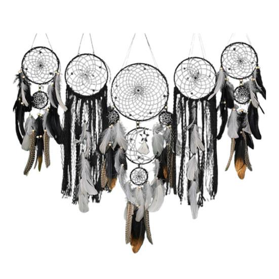 5 шт./компл. перо ловец снов домашний офис гостиная спальня настенное искусство бохо ручная работа тканый подвесной ловец снов украшение орнамент кулон