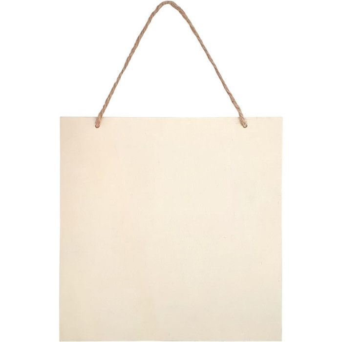 Carré à suspendre - Bois - 20x20x0,4 cm - A décorer et personnaliser