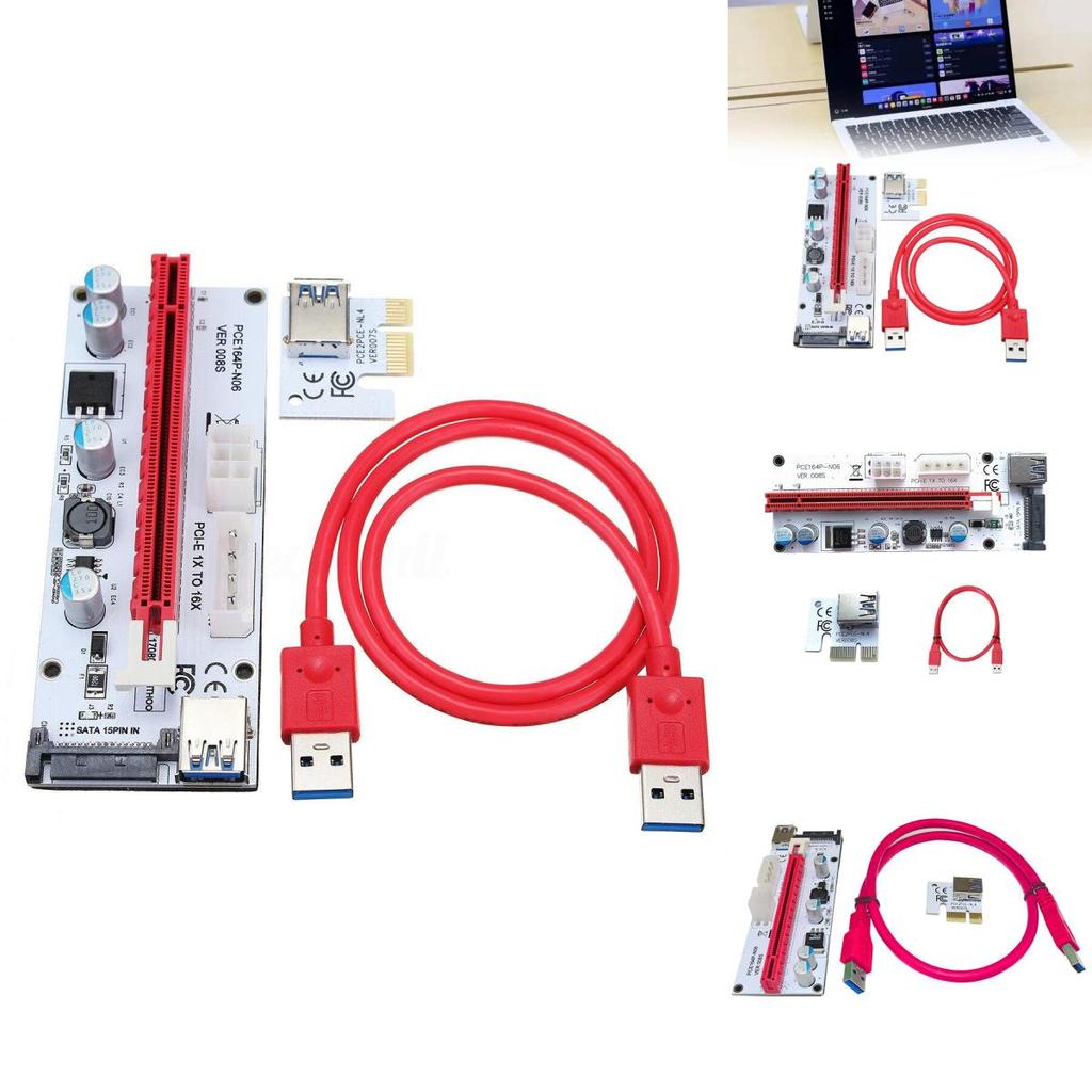 Pcie Pci-e Express 1x To 16x Удлинитель Райзер Карта Адаптер Btc Eth