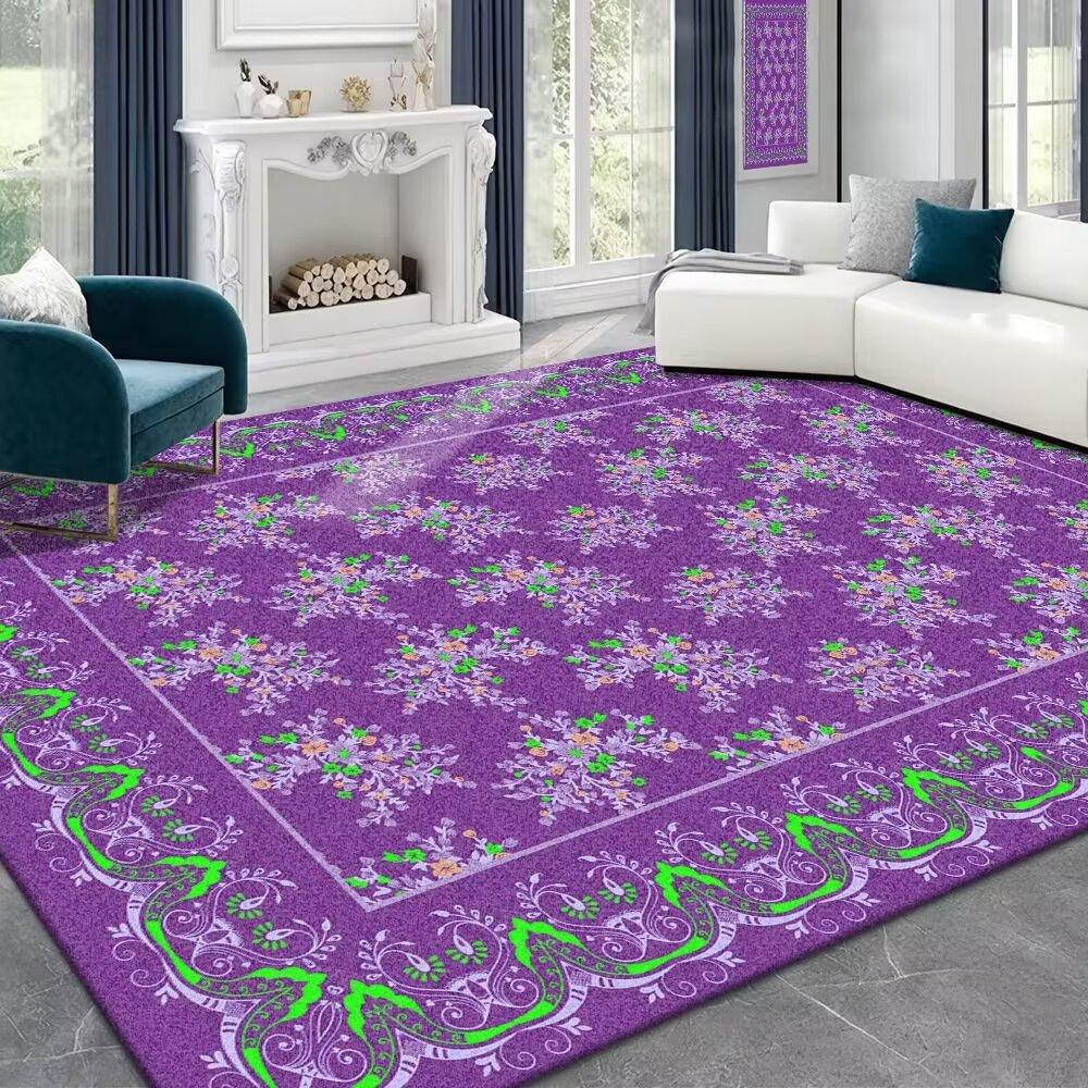 Ковер для гостиной в стиле французского ретро-кремового стиля, светлый, роскошный, улучшенный, спальня, кровать, одеяло, домашний гардероб, диван, стол, коврик