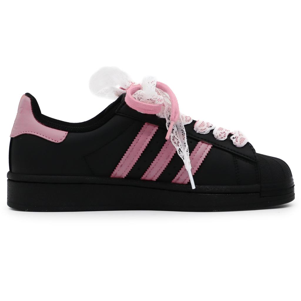 adidas Originals Superstar 2 Скейтбордические кроссовки Женские Низкие Черно-розовые JH9977(Team52-S-BOX)