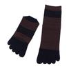 Cotton Breathable Simple Middle Tube Socks With Toes Stripe Hosiery Man Socks Five Finger Socks