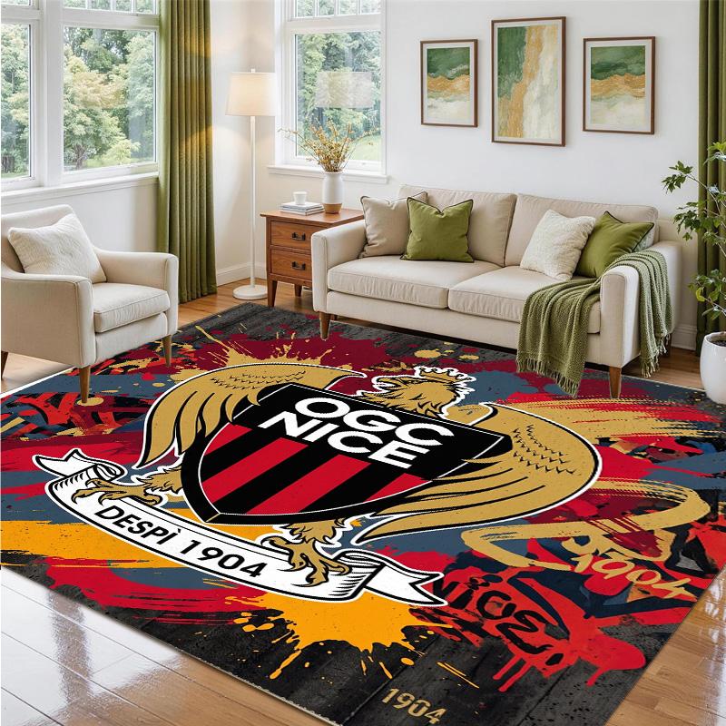 OGC Nice FC Design Crystal Velvet Rug Soft Decorative Mat for Bedroom Entrance