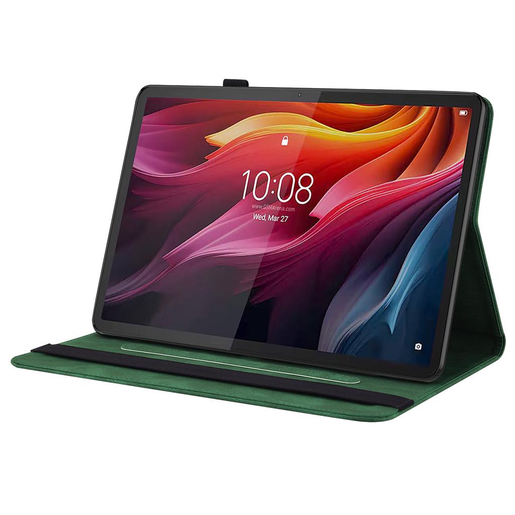 Чехол-книжка для Lenovo Tab K11 Plus, с тиснением «Цветок и бабочка», из ПУ-кожи, с отделениями для карт