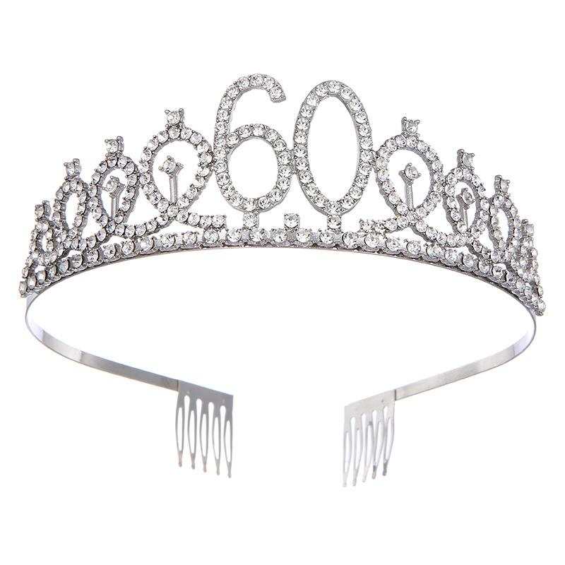 Модный сплав цифровая корона ободок со стразами корона на день рождения головной убор для мальчишника выпускной бал аксессуары для волос