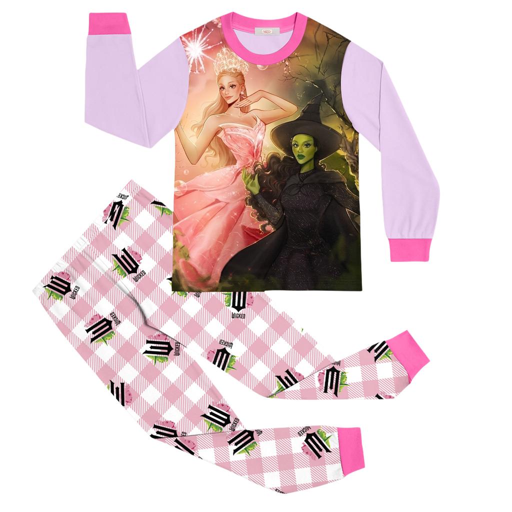 Children's Fashion Suit Skirt Round Neck Long Sleeve Top Pants