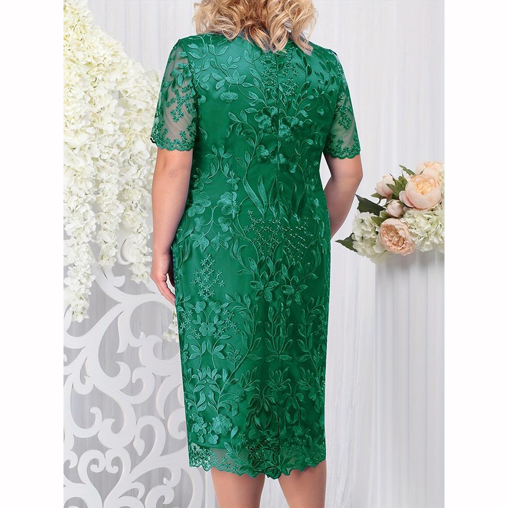 Летние платья для гостей свадьбы, женские, с коротким рукавом, кружевные, цветочные, элегантные, облегающие, вечерние платья