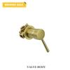 Brushed Gold Bathroom Shower Accessories Round Hidden Single Function Hot And Cold Single Handle Brass Shower Faucet Valve Body