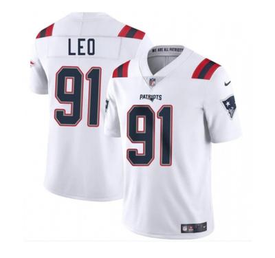 Мужская футболка-джерси NFL New England Patriots #91 LEO - БЕЛАЯ