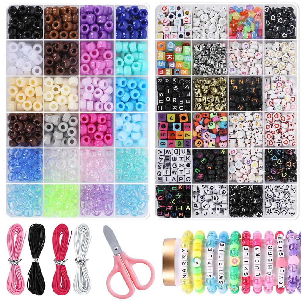 Набор бусин для рукоделия с ассорти акриловых цветов и бусинами с буквами для аксессуаров ручной работы