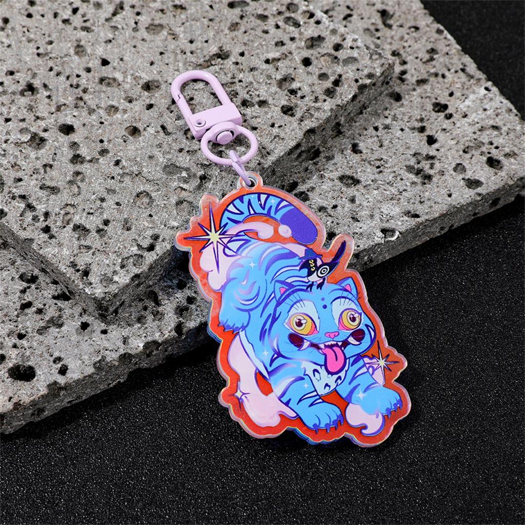K-pop Witch Group Little Color Changing Acrylic Keychain Pendant Blue Cat Surrounding Cute Bag Pendant