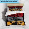 3PCS Thrones Dragon Fire And Blood 3pcs Bedding,Including 3PCS Duvet Cover And 2pcs Pillowcases Perfect for Christmas,Ideal for Bedroom, Dormitory