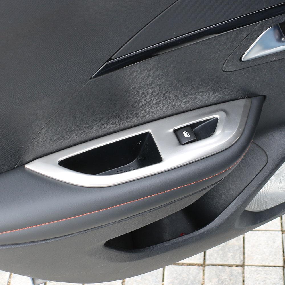 4 шт. Накладка на панель управления стеклоподъемниками и блокировкой дверей на подлокотнике для Peugeot 2008 2020 - 2022 LHD Декоративная накладка Аксессуары LHD