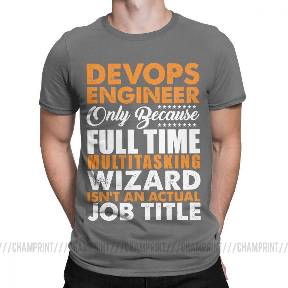 Devops T Shirts Engineer Is Not An Actual Job Title Funny Coder Programmer Men T Shirts